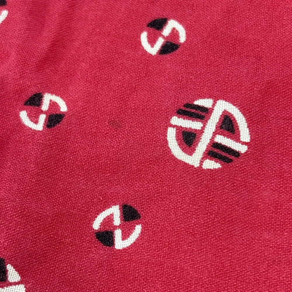 Vintage Red Bandana Guaranteed Fast Color‎ Geometric Pattern RN 14193